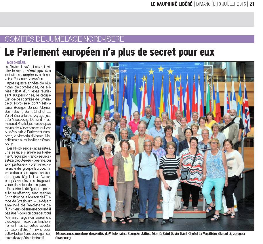 VIsiste parlement européen à Strasbourg